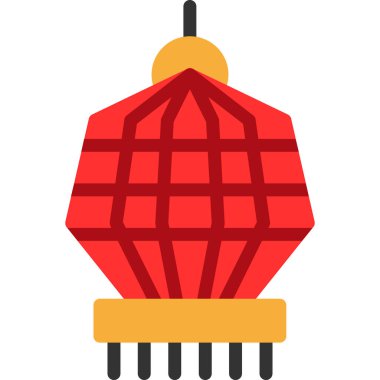 Çin fenerleri ikon vektör illüstrasyonu