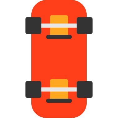 Kaykay. Web simgesi basit illüstrasyon