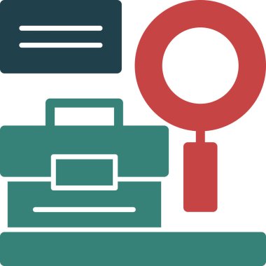 Evrak çantası. Web simgesi vektör illüstrasyonu