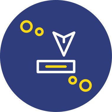 Bir dizüstü bilgisayar simgesinin vektör illüstrasyonu