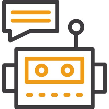 Sohbet iletişim simgesi, vektör illüstrasyonu