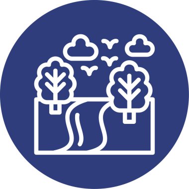 Ağaç simgesinin vektör illüstrasyonu