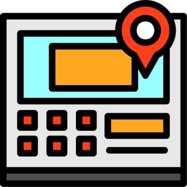 Harita işaretleyici gps simgesi - taslak biçimi