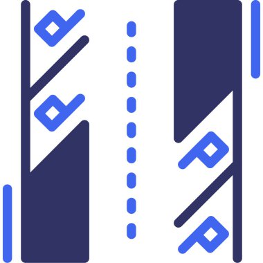 Yol simgesi, vektör illüstrasyonu