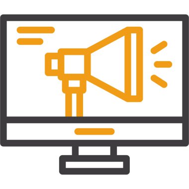 çevrimiçi pazarlama vektör simgesi modern illüstrasyon