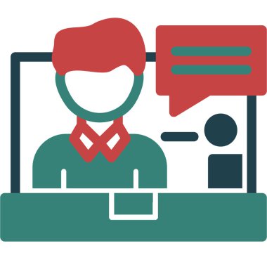 Müşteri hizmeti simgesi, vektör illüstrasyonu