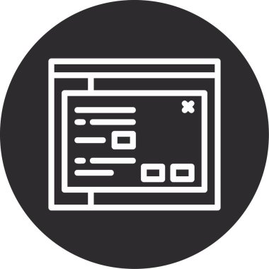 tarayıcı simgesi vektör illüstrasyonu