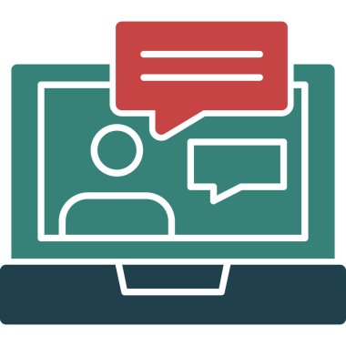 Sohbet simgesi vektör illüstrasyonu