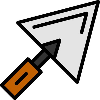 İnşaat malası ikonu. Web için yapı vektörü simgesinin özet çizimi