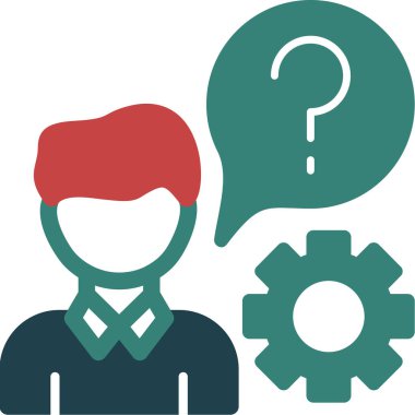 Soru ve cevap ikonu. vektör illüstrasyonu