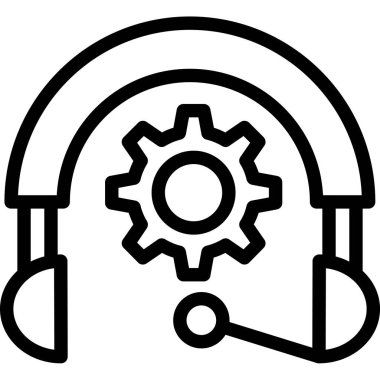 kulaklık simgesi vektör illüstrasyonu