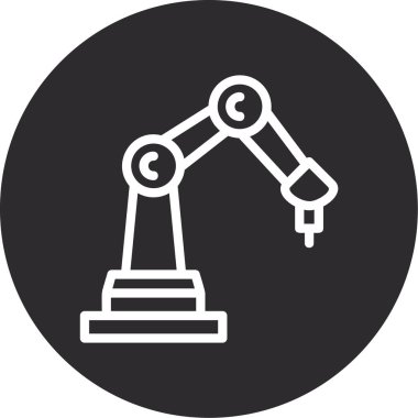 robot. Web simgesi basit illüstrasyon