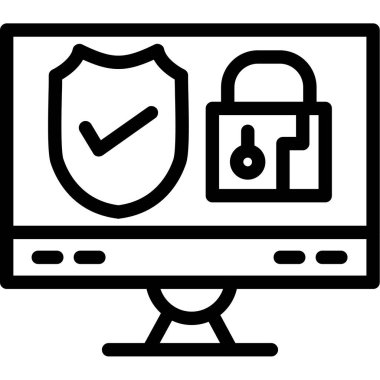 Internet güvenlik vektör simgesi