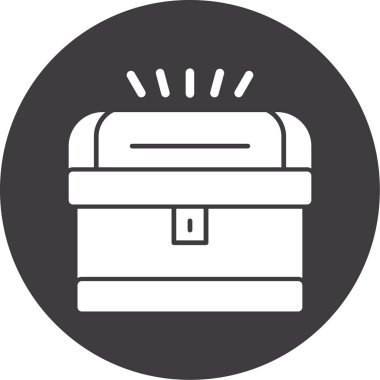 Hazine Sandığı Kabartma Çemberi, Vektör İllüstrasyonu