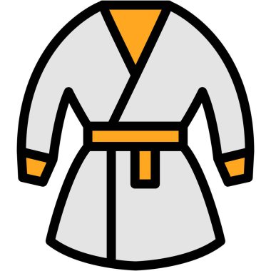 Kimono simgesi vektör illüstrasyonu