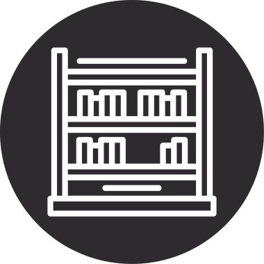 Rafta. Web simgesi basit tasarım