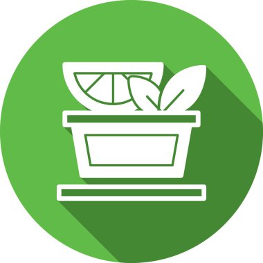 taze ve sağlıklı yiyecek ikonu, vektör illüstrasyonu