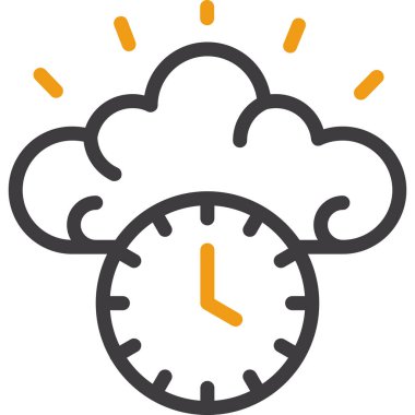 Alarm saati hava durumu simgesi ana hat biçiminde