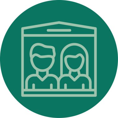 Kadın simgesinin vektör illüstrasyonu