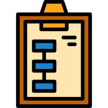 Pano çizelgesi simgesi. Çizgi tahta vektörü simgeleri düz renk çevresi izole edildi