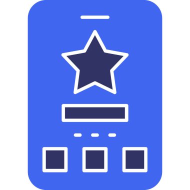 yıldız derecelendirme simgesi, vektör, düz tasarım