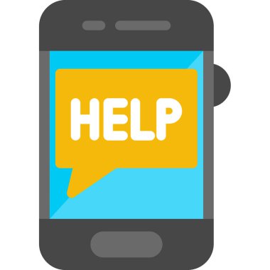 Yardım iletisi vektör simgesi