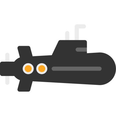 denizaltı ağ simgesi, basit vektör illüstrasyonu