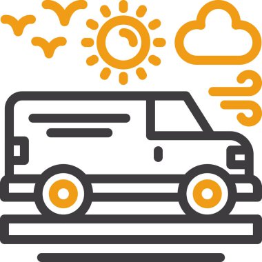 Otobüs. Web simgesi basit illüstrasyon