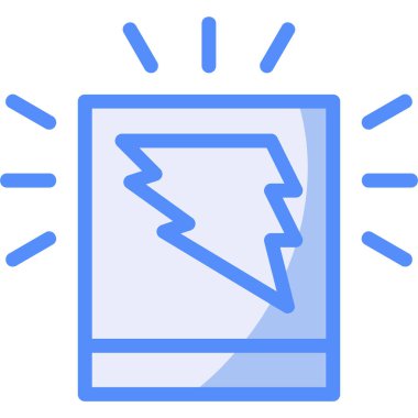 Boş ekranlı bir yıldırım haritasının vektör simgesi.