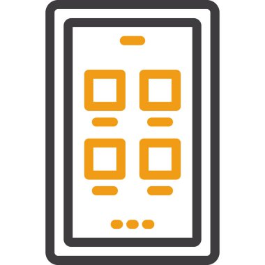 akıllı telefon düz çizgi simgesi