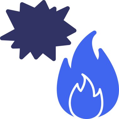 Yangın. Web simgesi basit tasarım