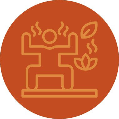 Bir ateş simgesinin vektör illüstrasyonu