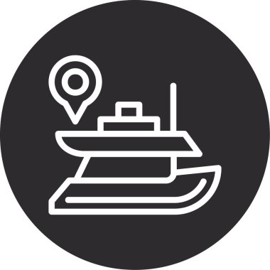 Vektör konumu simge illüstrasyonu