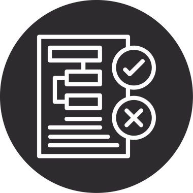 Kontrol listesi vektör çizgisi simgesi