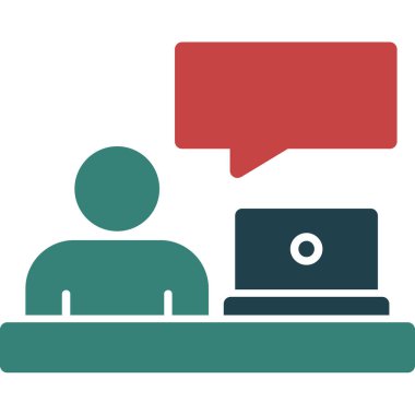 Konuş. Web simgesi basit illüstrasyon