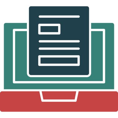 Belge. Web simgesi basit illüstrasyon