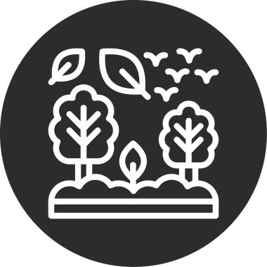 güzel bahçe vektör çizgisi simgesi