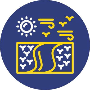 Güneş simgesinin vektör illüstrasyonu