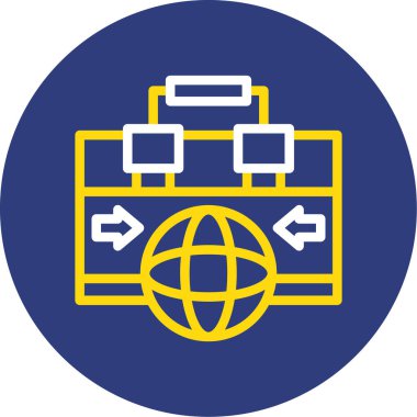 seyahat simgesi vektör çizimi