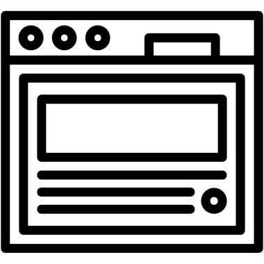 Tarayıcı web arayüzü simgesi ana hat biçiminde