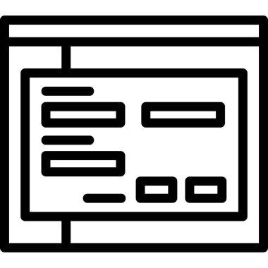 Web arayüz simgesi. Basit tasarım