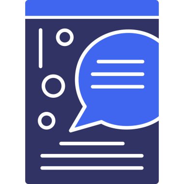 Konuş. Web simgesi basit illüstrasyon