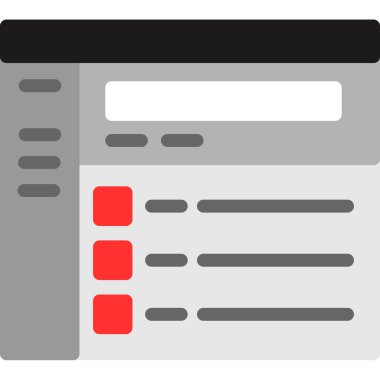 Tarayıcı arayüzü yerleşim simgesi tam - dış hat biçimi