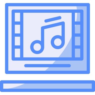 Müzik. Web simgesi basit illüstrasyon