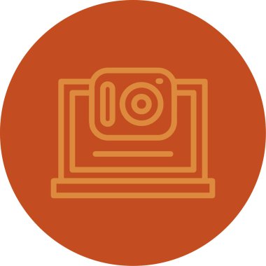 Kamera. Web simgesi basit illüstrasyon