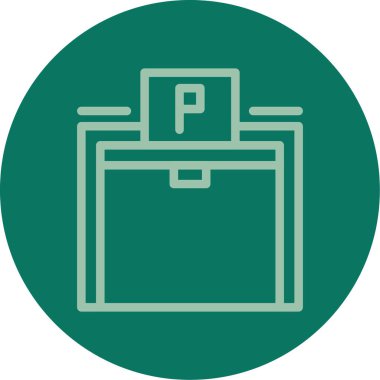 park simgesi vektör illüstrasyonu