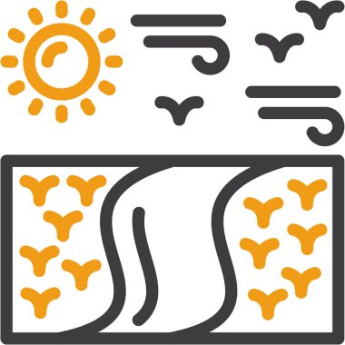 Hava simgeleri, vektör illüstrasyonu.