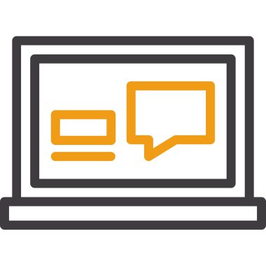 Bilgisayar monitörü ile sohbet kabarcık