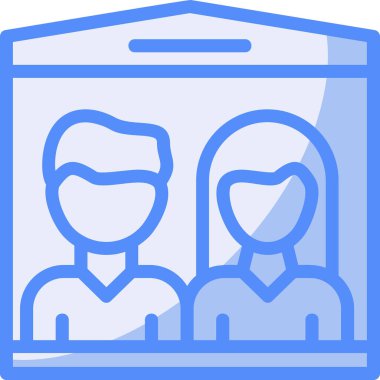 kutu dağıtım kurye simgesi - taslak biçimi