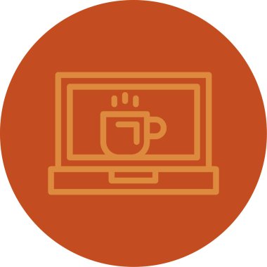 Kahve. Web simgesi basit illüstrasyon